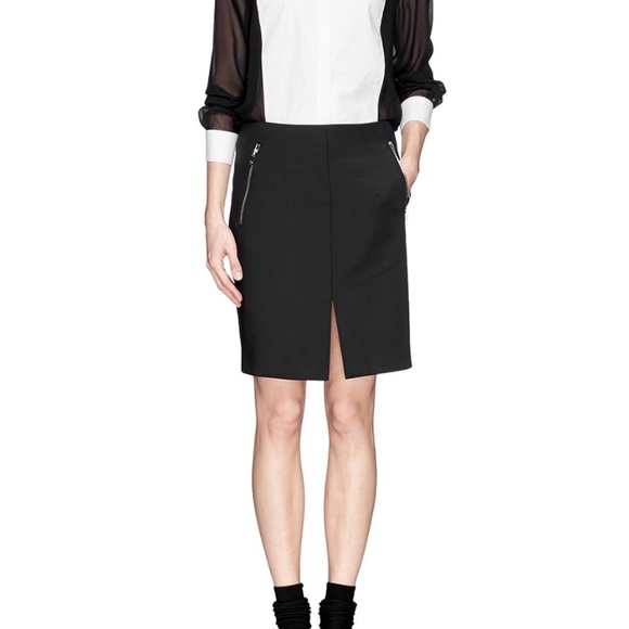 Rag & Bone Zip Pencil Skirt - Picture 4 of 8